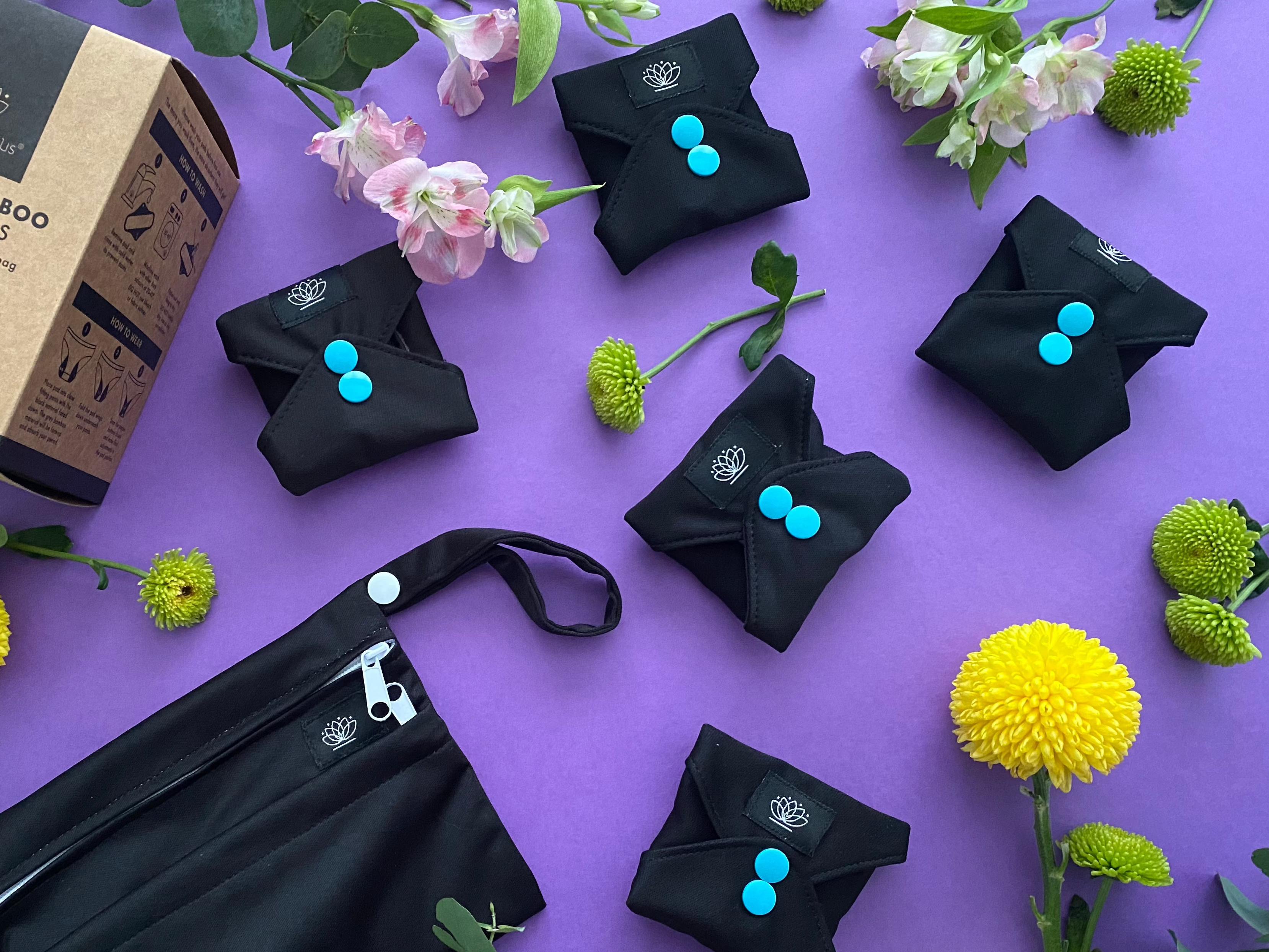 5 Pack Small Size | Reusable Sanitary Pads | Floating Lotus - Floating Lotus Pads