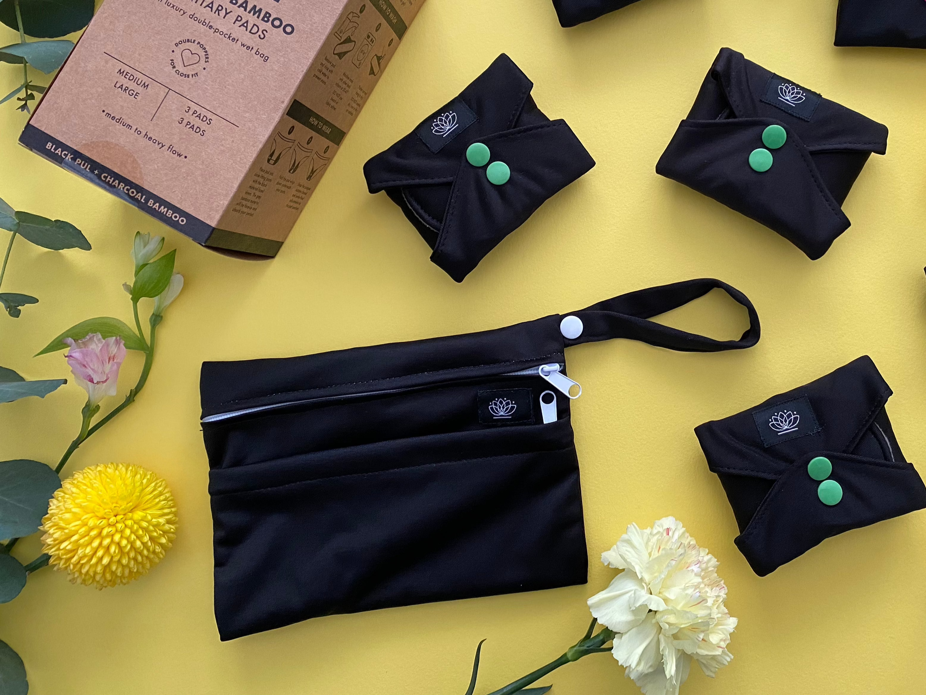 Reusable Incontinence Pads | Mixed Medium & Large Size | 6 Pads | Floating Lotus - Floating Lotus Pads