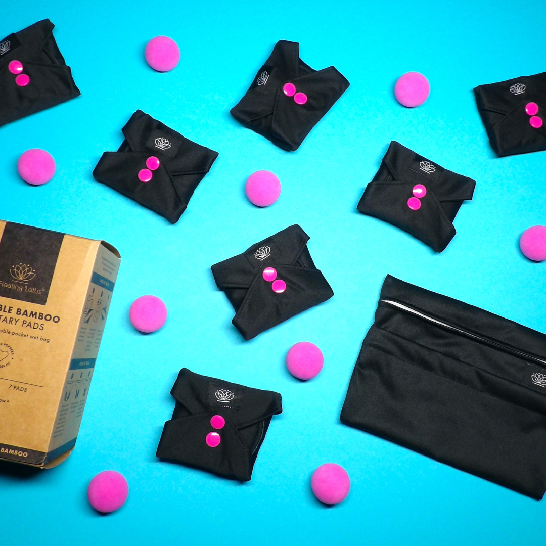 7 Pack Medium Size | Reusable Sanitary Pads | Floating Lotus - Floating Lotus Pads